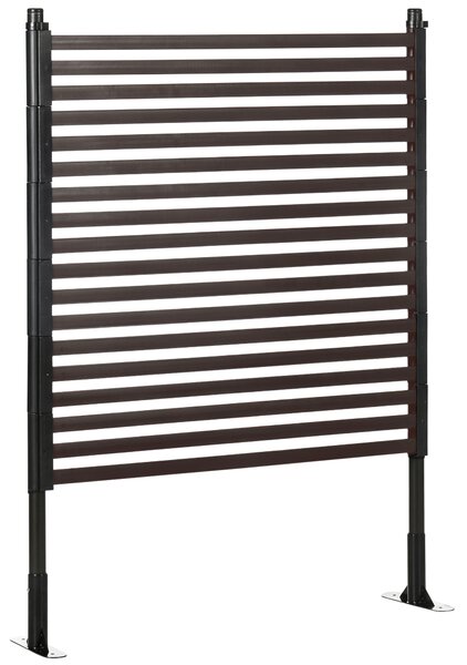 Outsunny Pannello recinzione da giardino frangivista in metallo per esterno con piedi o paletti da piantare, modulare, 93L x 22l x 124H cm | Aosom Italy