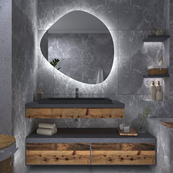 Specchio atipico con luce LED G5