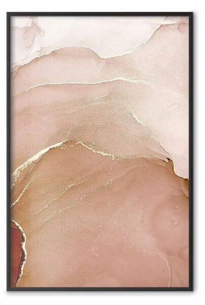 Poster: Soffio luccicante - texture astratta di sabbia arancione