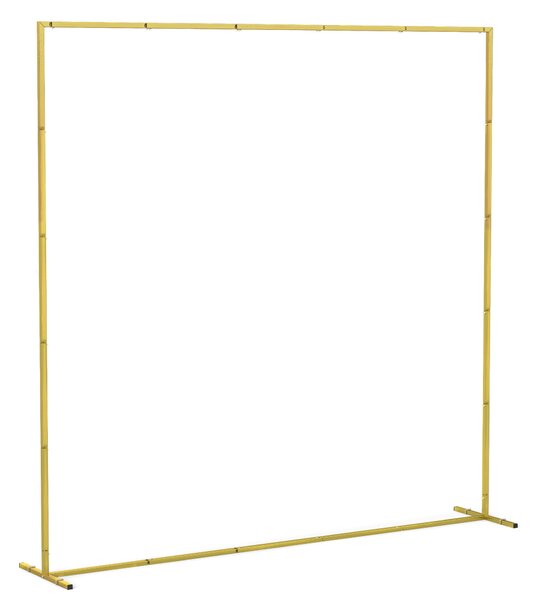 Outsunny Support per arco di sfondo in metallo dorato per matrimonio, 2 m, arco da giardino, matrimonio, arco per palloncini e fiori | Aosom Italy