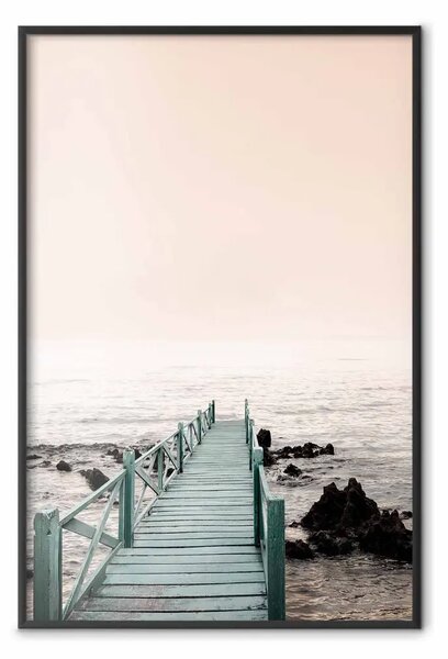 Poster: Pontile dei ricordi - molo di legno su sfondo di mare