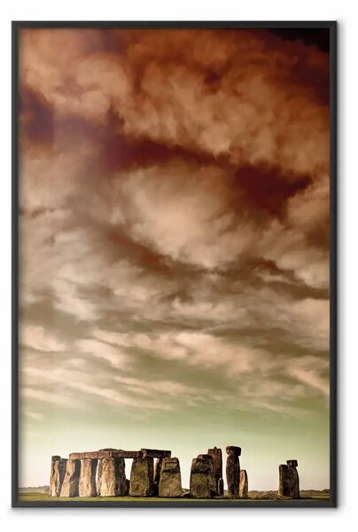 Poster: Nuvole su Stonehenge - paesaggio celeste con nuvole sopra le pietre