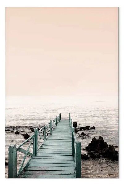Quadro Pontile dei ricordi verticale - paesaggio marino