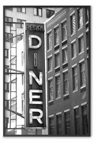 Poster: Neon di New York - architettura di palazzi di New York