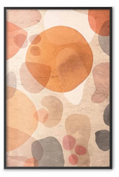 Poster: Caleidoscopio d'ambra - texture astratta di figure geometriche