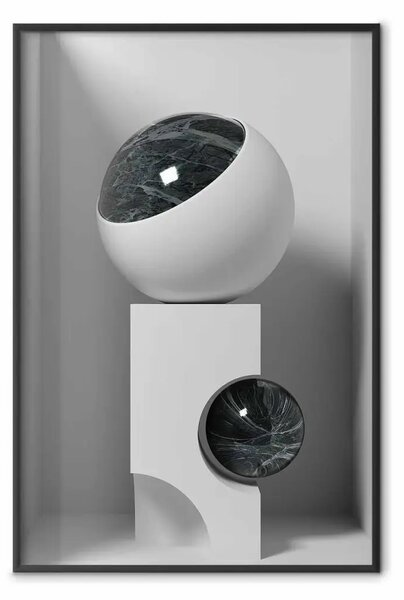 Poster: Oggetti di spazio - forme geometriche astratte con pattern