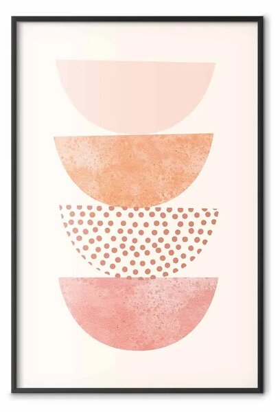 Poster: Metà - frammenti astratti di cerchi con diversi disegni e colori