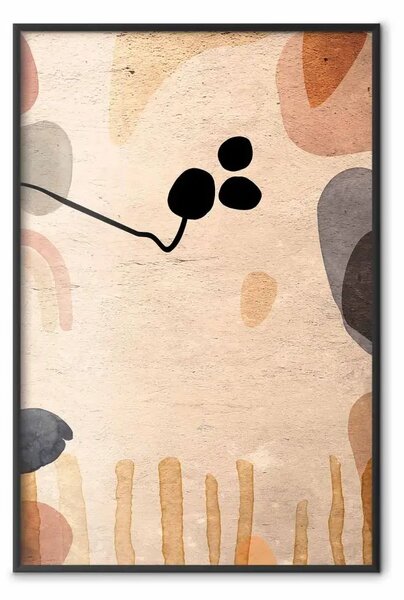 Poster: Autunno fruttato - texture astratta con forme simili a frutta