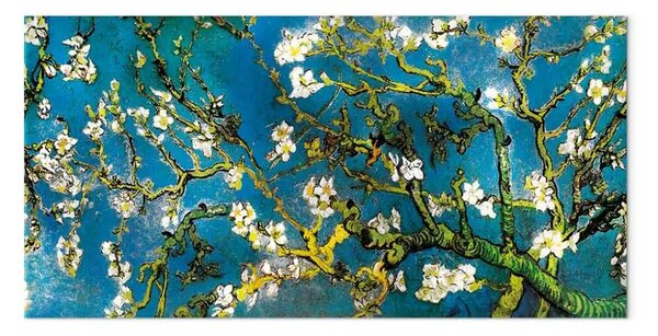 Quadro Mandorlo in Fiore orizzontale - Albero con fiori bianchi