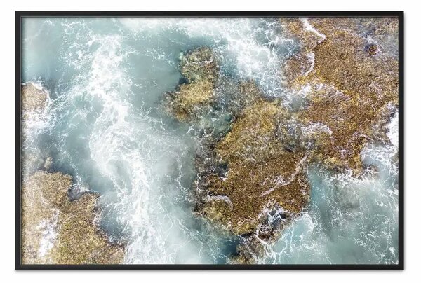 Poster: Ningaloo Reef - paesaggio dell'oceano blu tra rocce e pietre