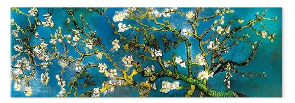 Quadro moderno Mandorlo in Fiore stretto - Rami con fiori bianchi