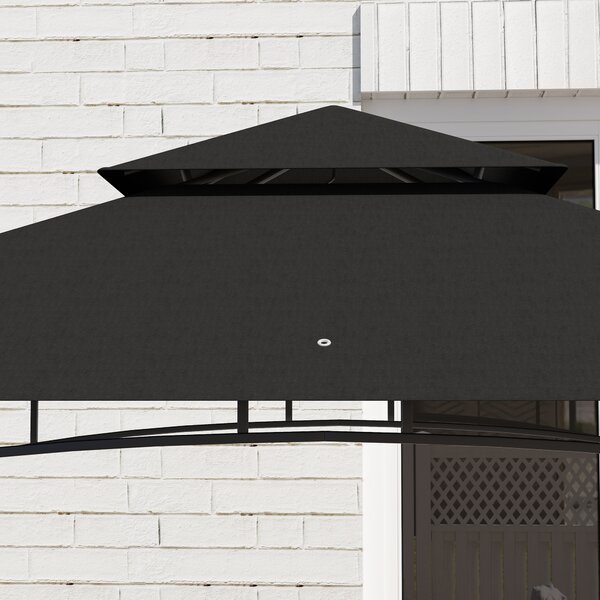 Outsunny Tettoia da barbecue tettuccio per giardino gancio a soffitto ripiani cestini 240 x 150 x 257 cm grigio scuro | Aosom Italy
