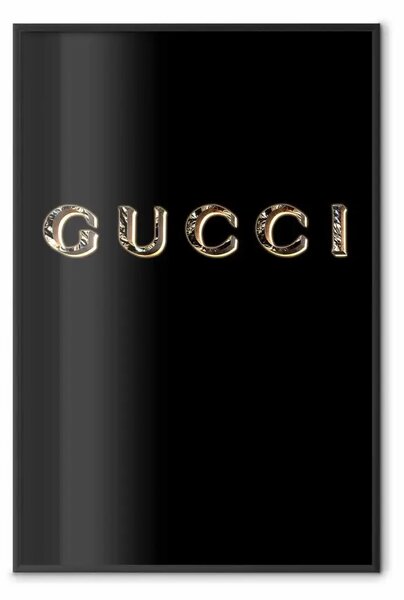 Poster: Gucci - scritta dorata in inglese su sfondo nero