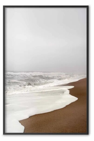 Poster: Bassa marea autunnale - spiaggia autunnale sul mare