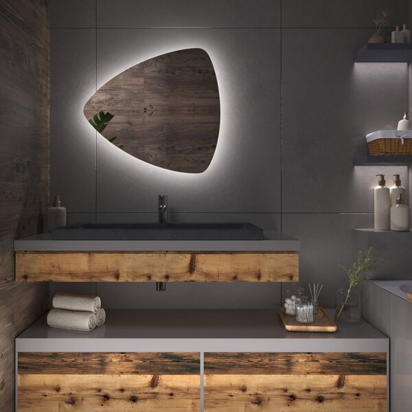 Specchio atipico con luce LED G12