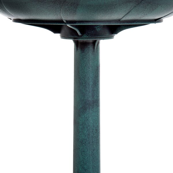 Outsunny Abbeveratoio da Giardino per Uccelli da Esterno con Design Fleur-de-lis e Finitura Invecchiata, Leggero e Resistente, Verde | Aosom Italy