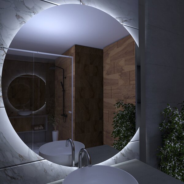 Specchio rotondo con luce LED E5