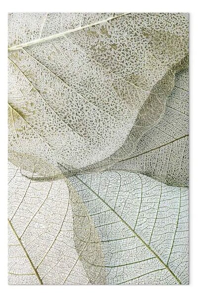 Quadro contemporaneo Configurazione fogliosa verticale - texture di foglie chiare