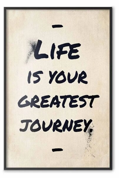 Poster: Vita, grande viaggio - scritte in inglese su beige