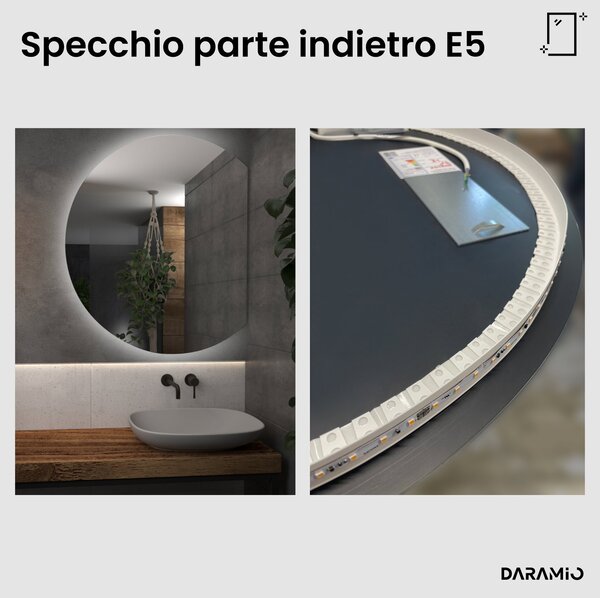Specchio rotondo con luce LED E5