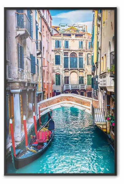 Poster: Momento vacanziero - paesaggio estivo di edifici colorati in città