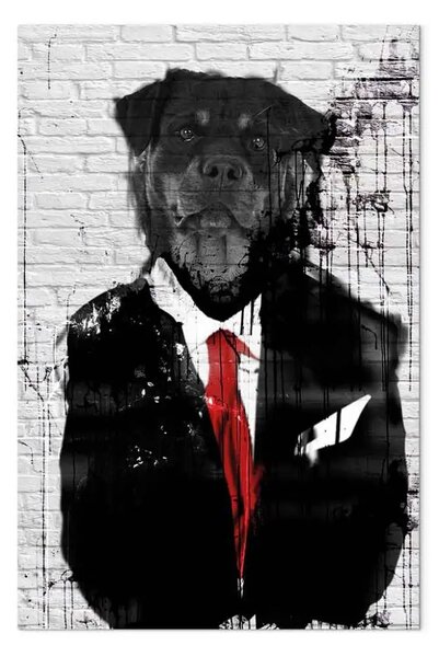 Quadro contemporaneo Elegante rottweiler verticale