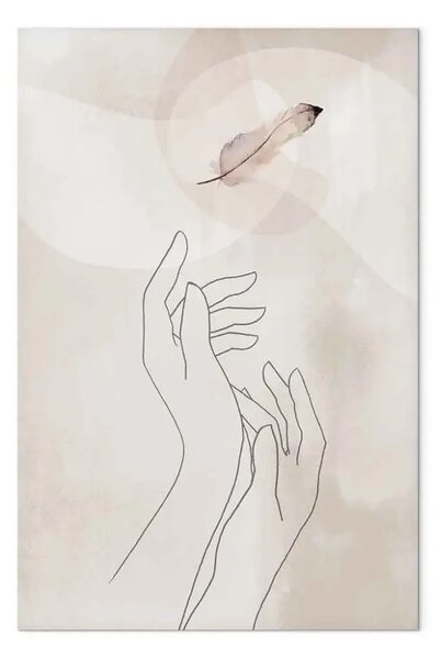 Quadro Perfetta leggerezza - lineart astratto mano