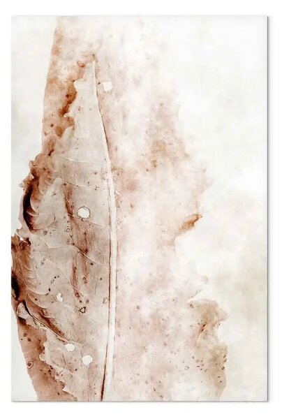 Quadro moderno Foglia matura verticale - foglia astratta in stile boho