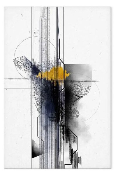 Quadro su tela Viaggio sentimentale verticale - astrazione industriale
