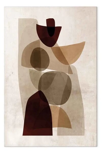 Quadro Intersezione di forme verticale - figure astratte