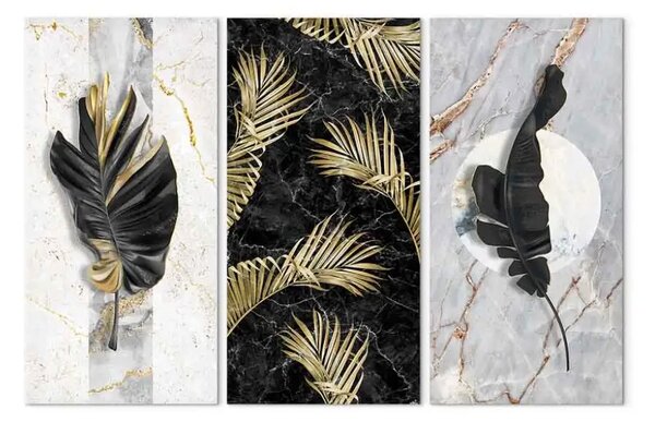 Quadro su tela Trio d'oro (3 pezzi)