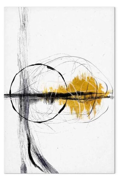 Quadro contemporaneo Oriente dorato verticale