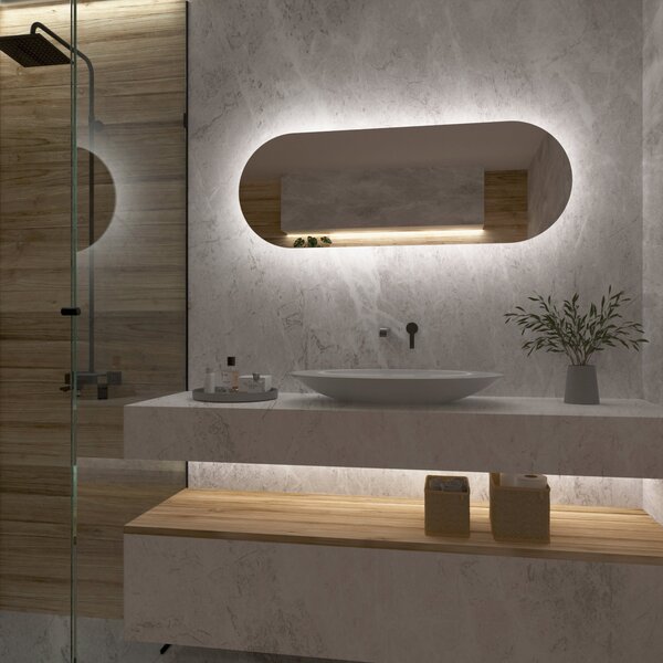 Specchio atipico con luce LED G4