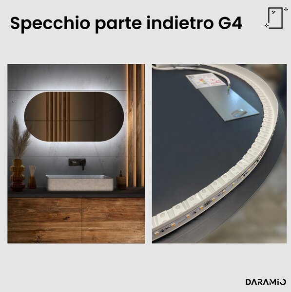 Specchio atipico con luce LED G4