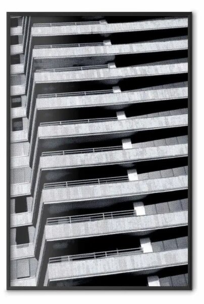 Poster: Raster architettonico - architettura di un parcheggio in città
