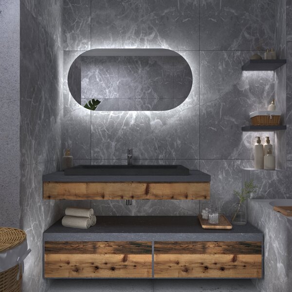 Specchio atipico con luce LED G4