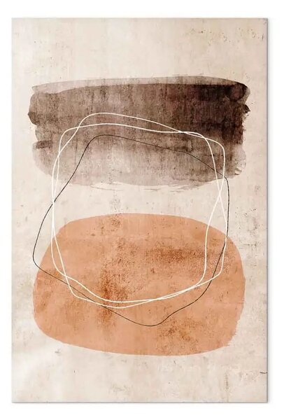 Quadro su tela Figure vibranti verticale - astrazione in stile boho