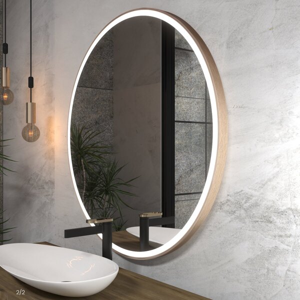 Specchio rotondo con luce LED E1