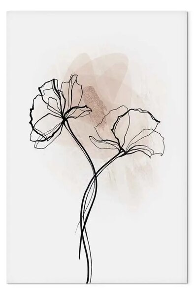 Quadro su tela Strada verso sole - kiwi lineart su sfondo bianco