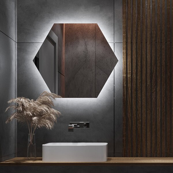 Specchio atipico con luce LED G10