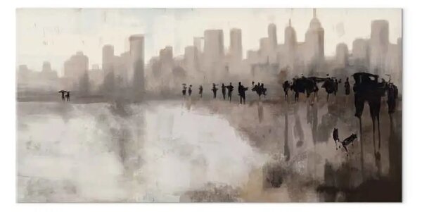 Quadro Paesaggio e persone durante la pioggia