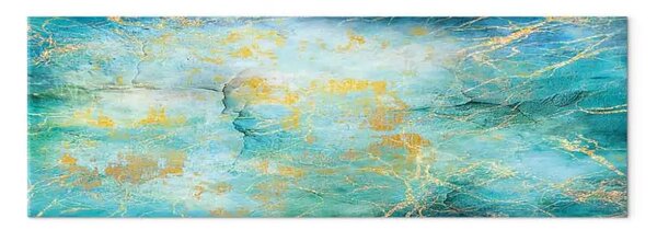 Quadro moderno Oceano smeraldo stretto - astratta texture dell'oceano