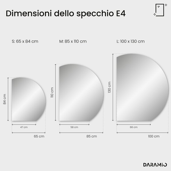 Specchio rotondo con luce LED E4