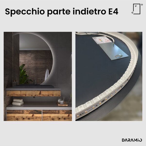 Specchio rotondo con luce LED E4