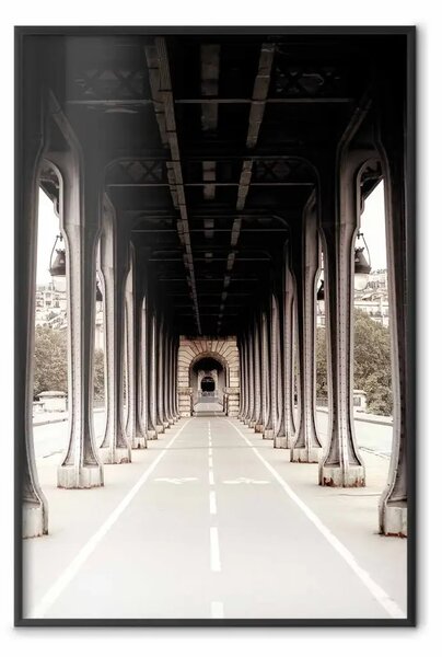 Poster: Pont de Bir-Hakeim - pista ciclabile con architettura di colonne