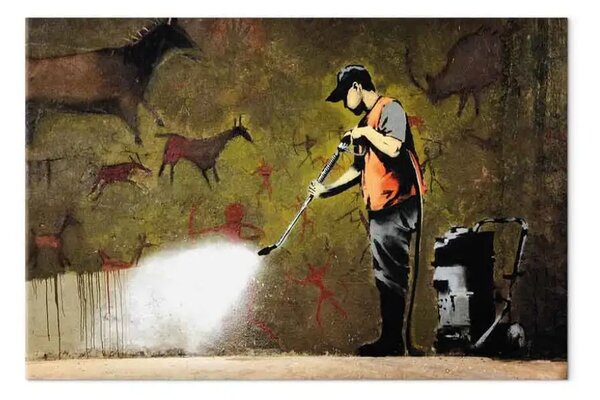 Quadro su tela Cave Painting by Banksy