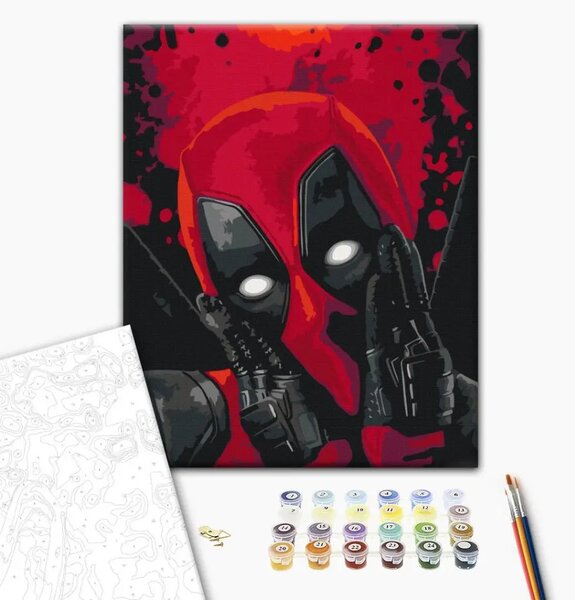 Quadro da dipingere con i numeri Deadpool
