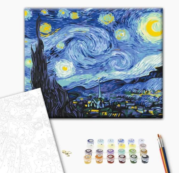 Quadro con numeri Notte stellata di Van Gogh
