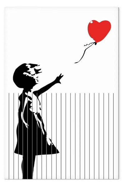 Quadro moderno Banksy tagliato verticale