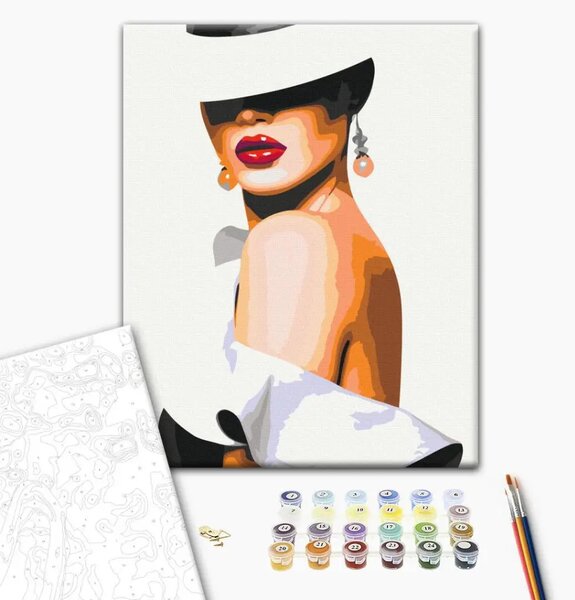 Quadro con numeri Cappello elegante
